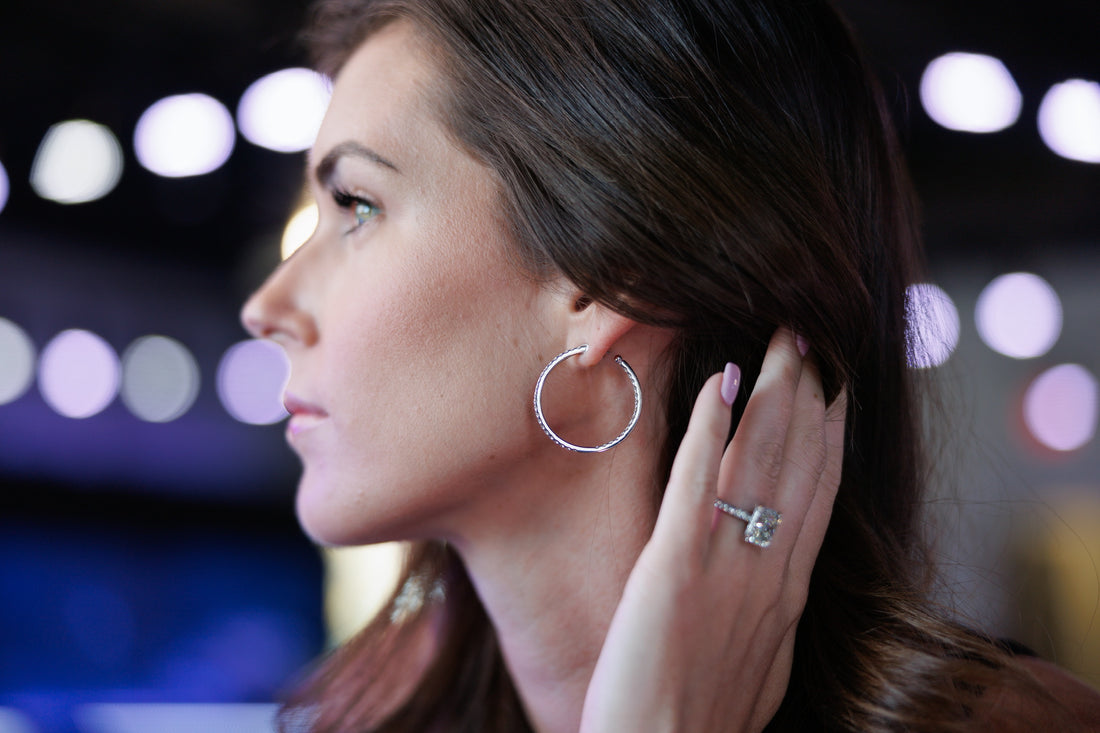 Diamond Hoop Earrings