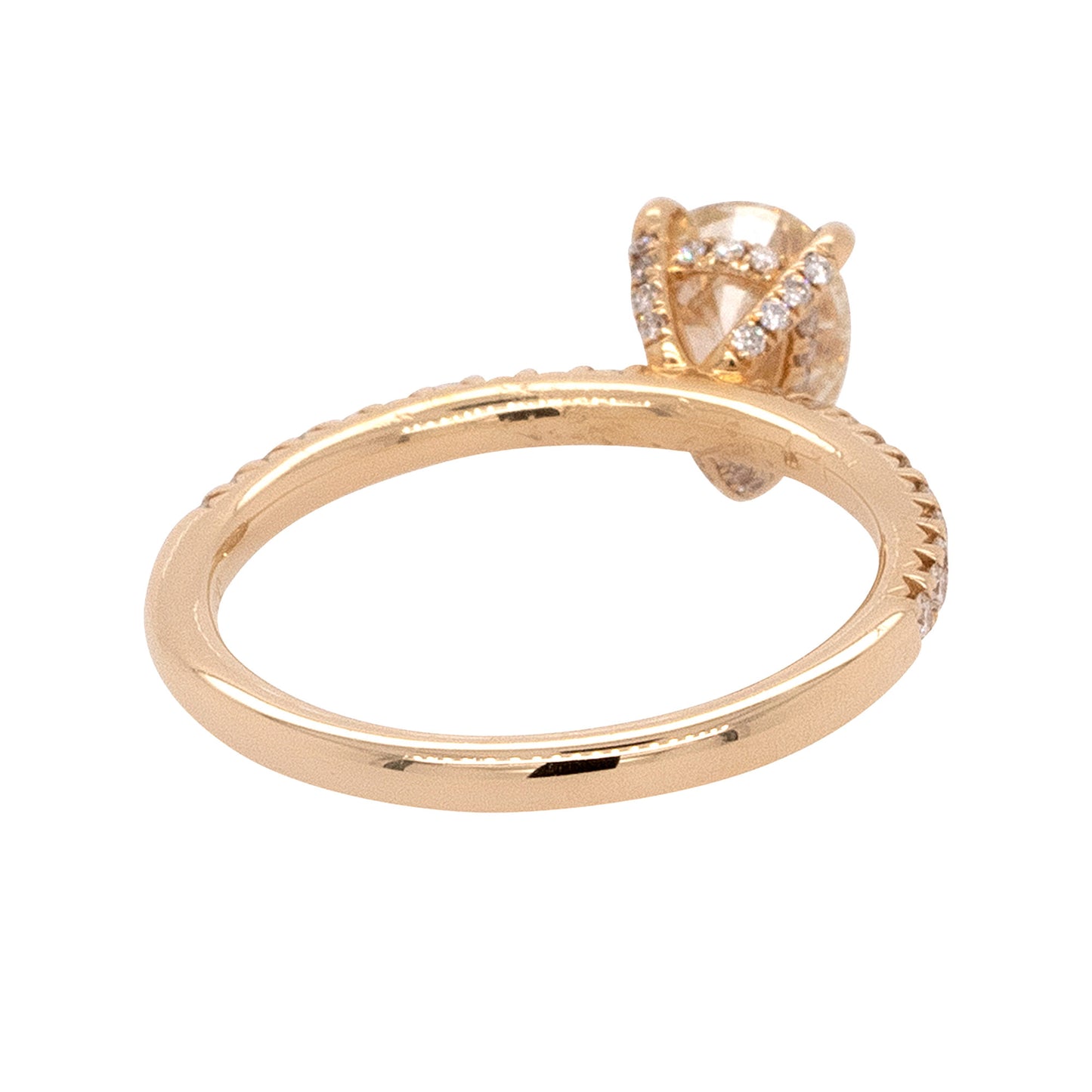 14k Yellow Gold 1ct GIA Certified Natural Pear Shape Diamond Engagement Ring