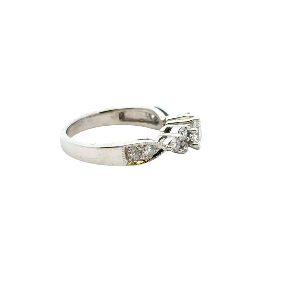 14k White Gold 0.40ct Round Brilliant Diamond Engagement Ring