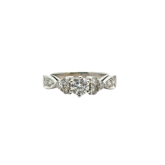 14k White Gold 0.40ct Round Brilliant Diamond Engagement Ring