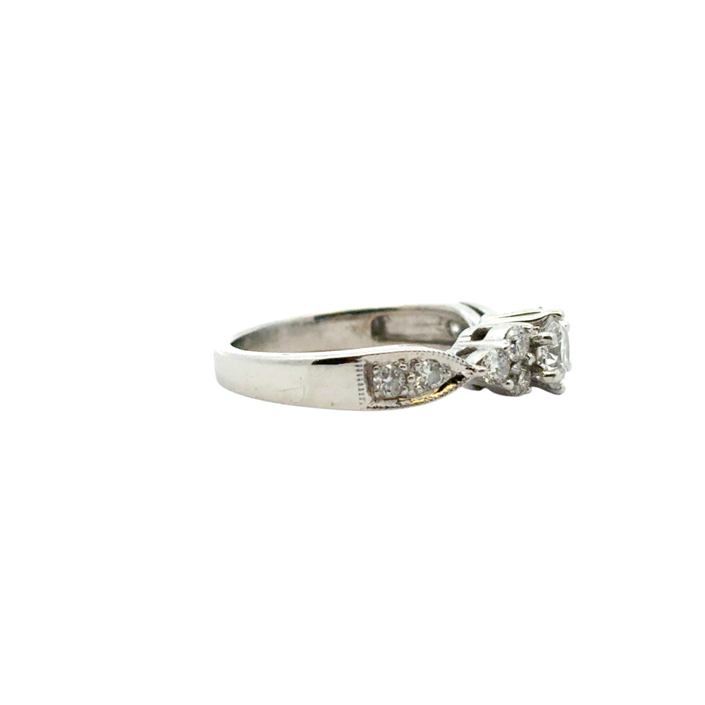 14k White Gold 0.40ct Round Brilliant Diamond Engagement Ring
