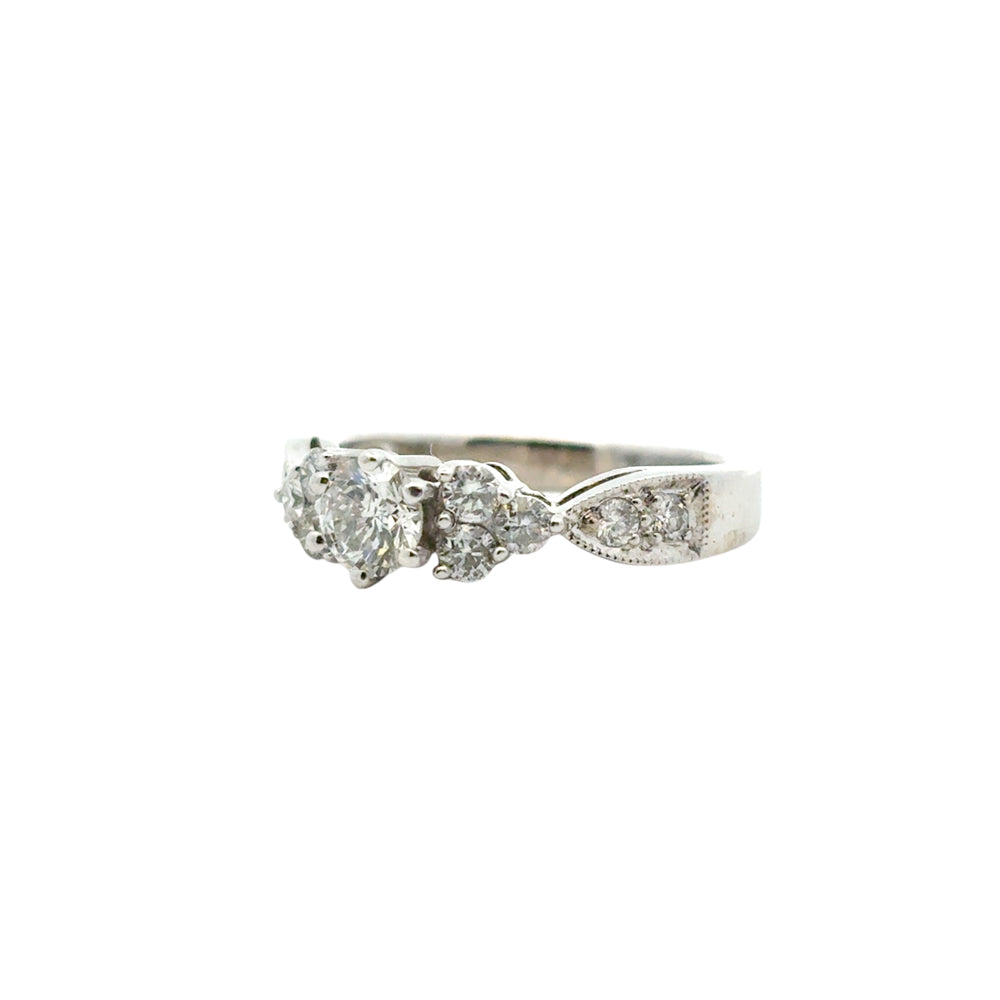 14k White Gold 0.40ct Round Brilliant Diamond Engagement Ring