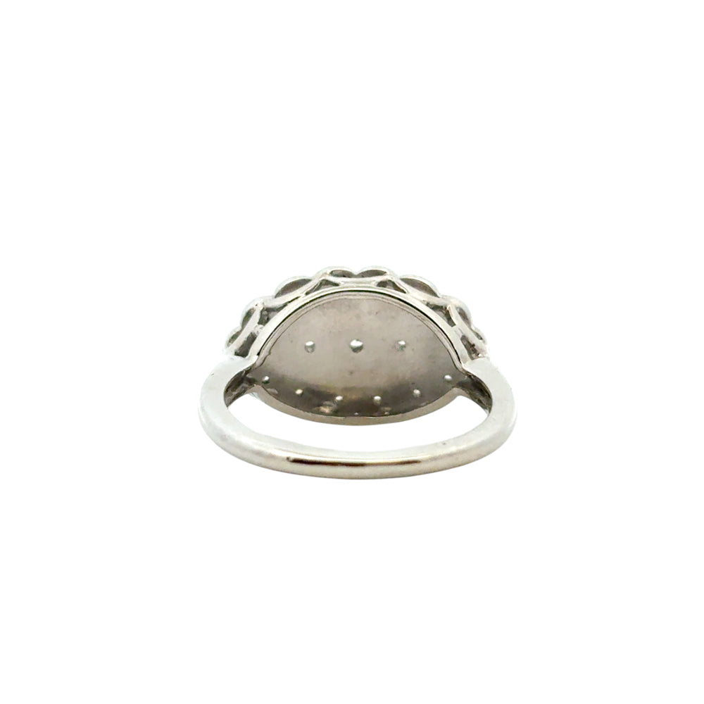 14k White Gold Vintage Style 0.50ctw Diamond Ring