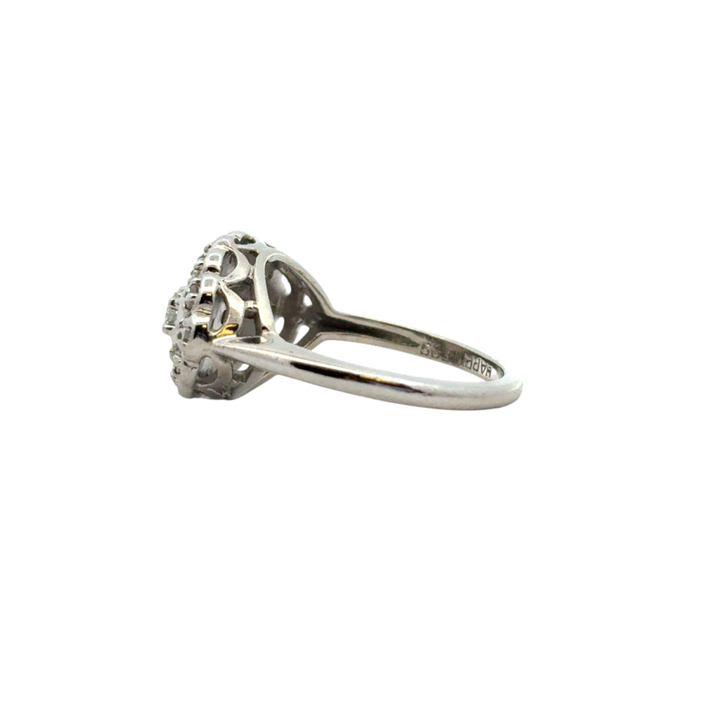 14k White Gold Vintage Style 0.50ctw Diamond Ring