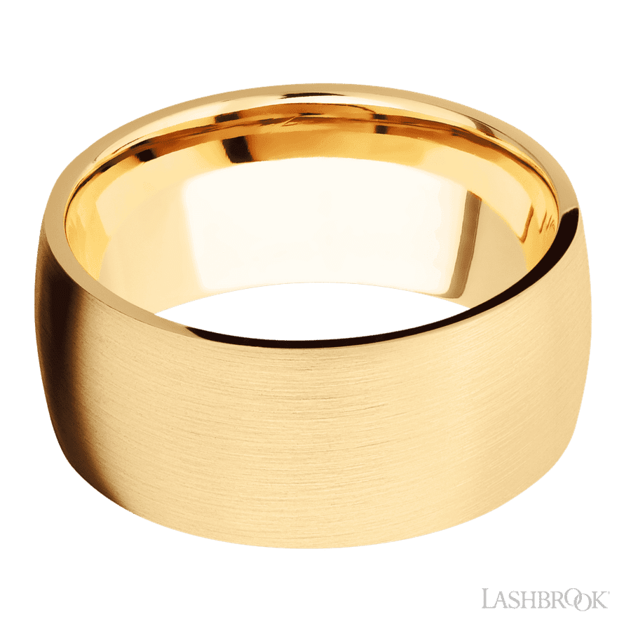 Lashbrook 10mm Domed 14K Yellow Gold Wedding Band