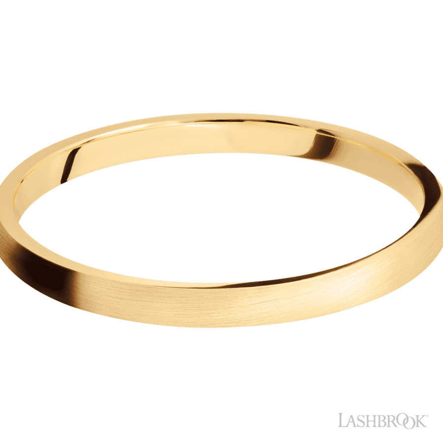 Lashbrook 2mm Domed 14K Yellow Gold Wedding Band