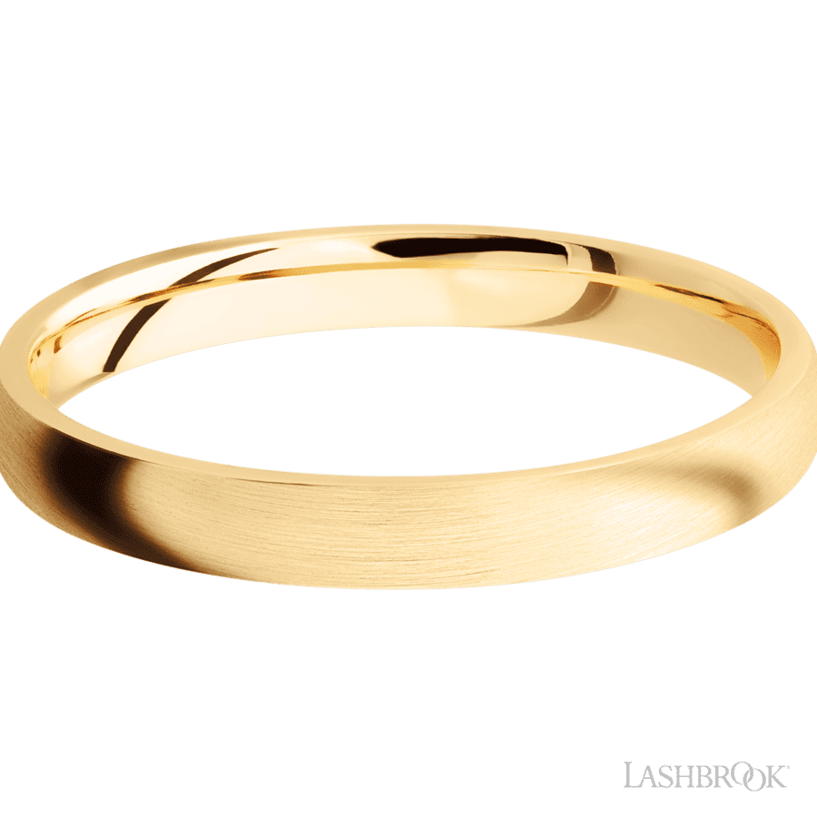Lashbrook 3mm Domed 14K Yellow Gold Wedding Band