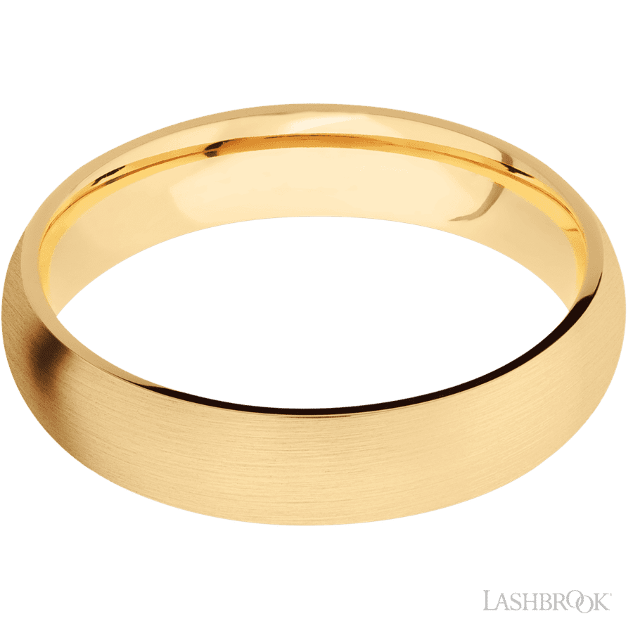 Lashbrook 5mm Domed 14K Yellow Gold Wedding Band