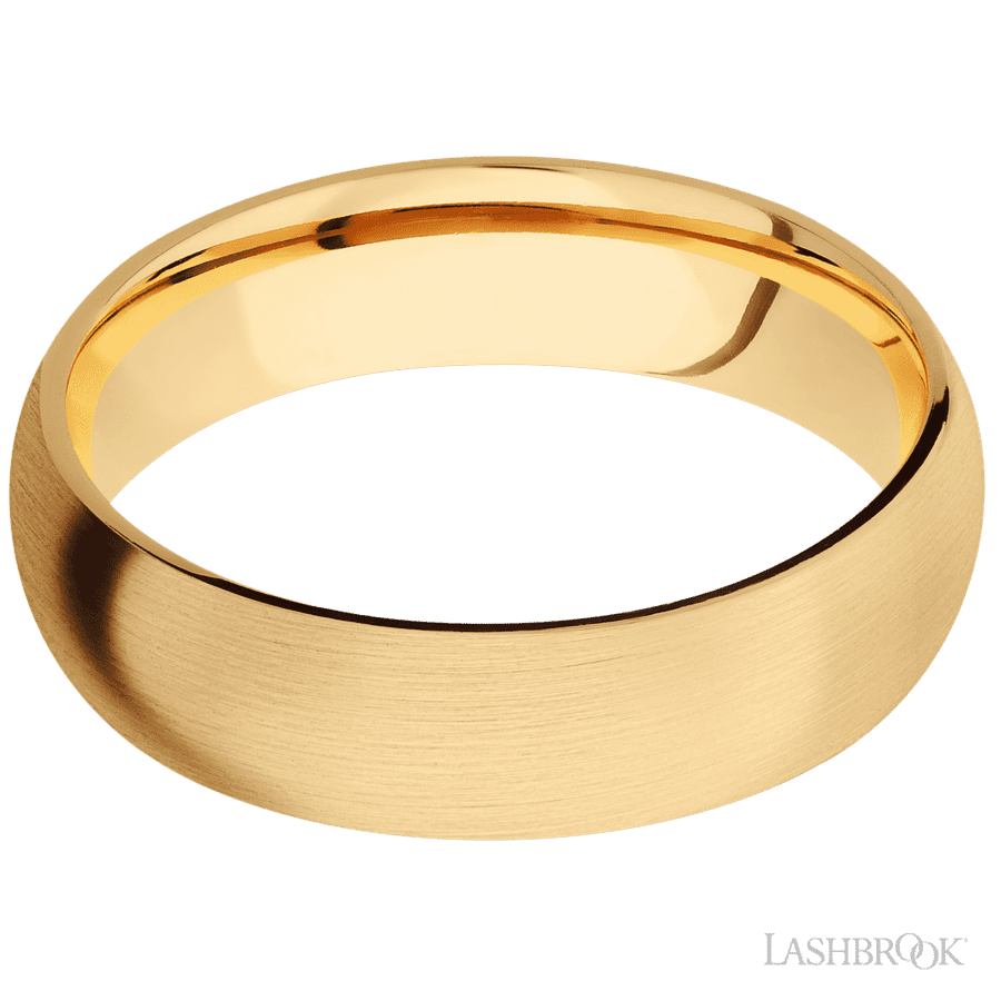 Lashbrook 6mm Domed 14K Yellow Gold Wedding Band