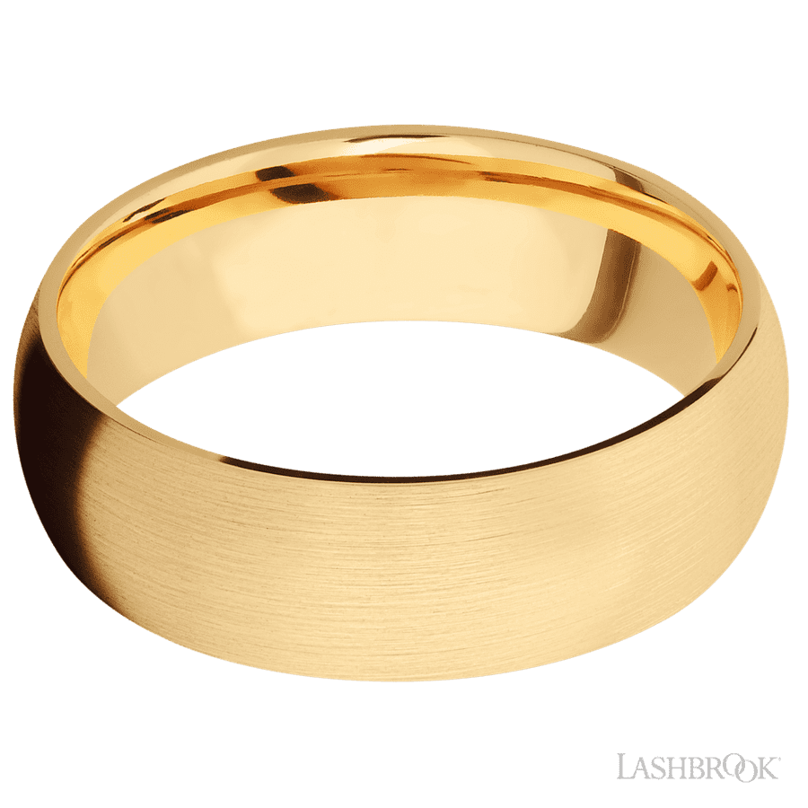 Lashbrook 7mm Domed 14K Yellow Gold Wedding Band