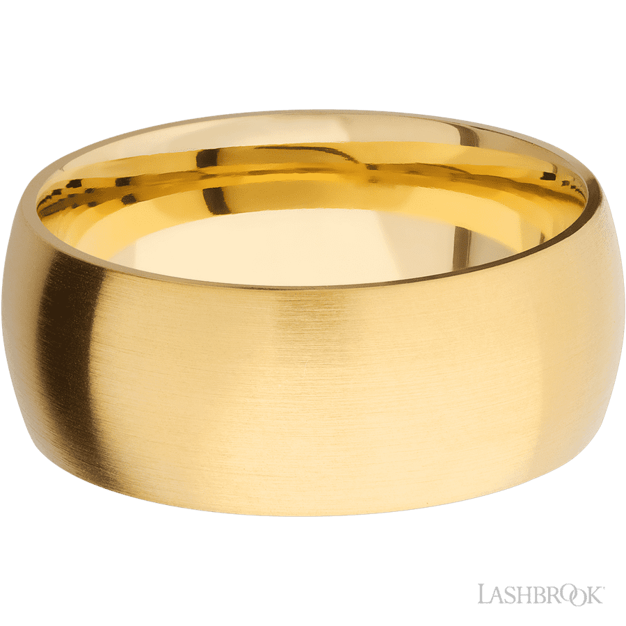 Lashbrook 9mm Domed 14K Yellow Gold Wedding Band