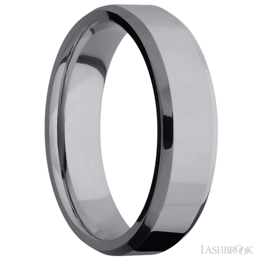 Lashbrook 6mm Beveled Tantalum Wedding Band