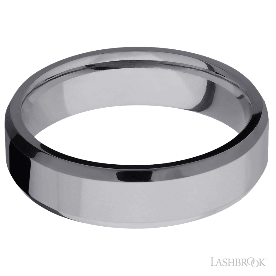 Lashbrook 6mm Beveled Tantalum Wedding Band