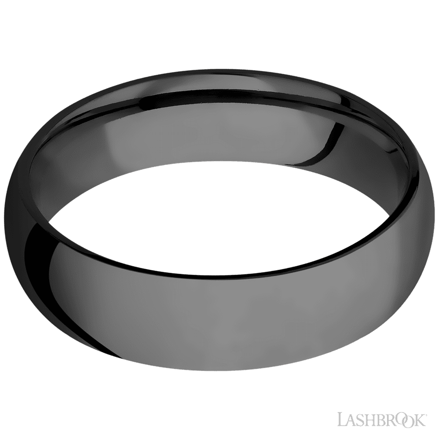 Lashbrook 6mm Domed Zirconium Wedding Band