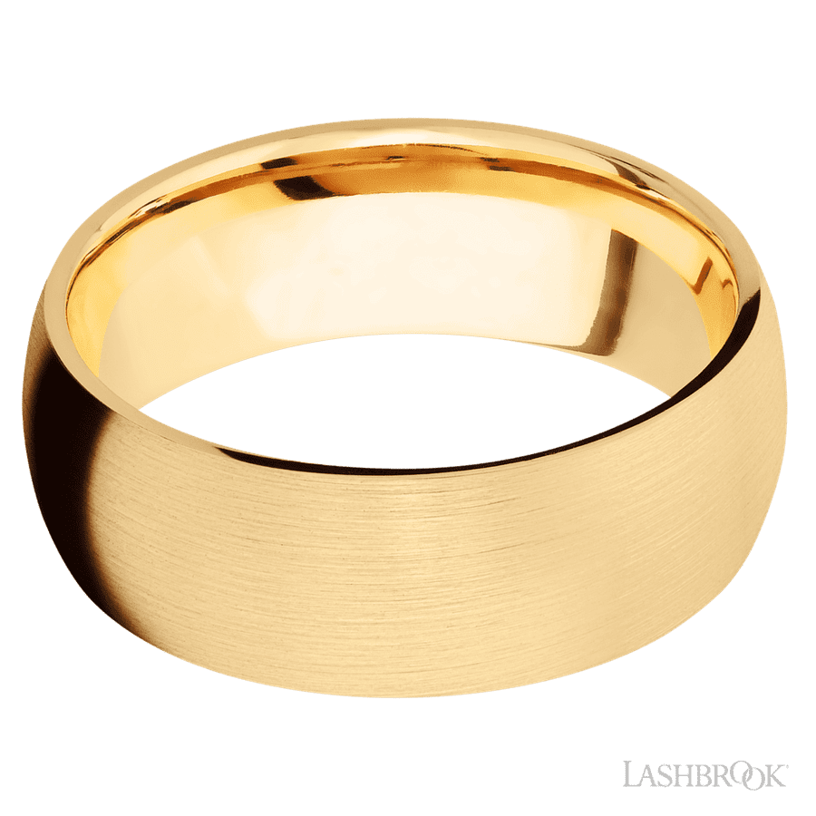 Lashbrook 8mm Domed 14K Yellow Gold Wedding Band