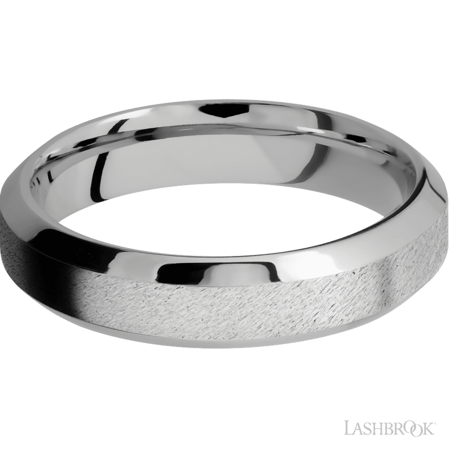Lashbrook 5mm High Bevel Cobalt Chrome Wedding Band