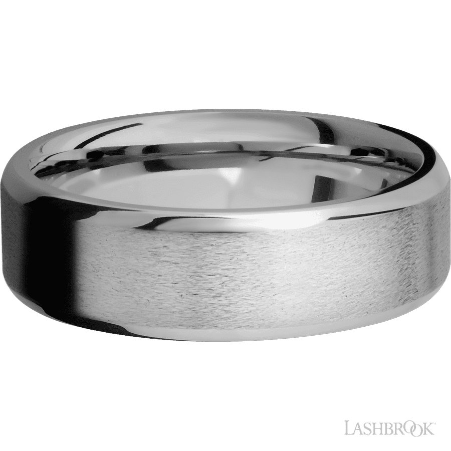 Lashbrook 7mm Beveled Titanium Wedding Band