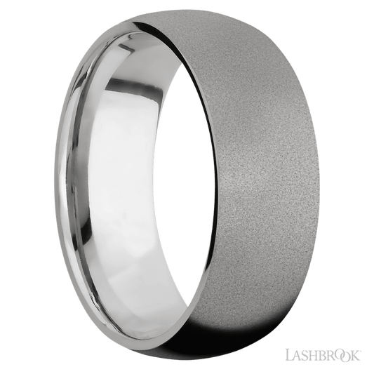 Lashbrook 8mm Domed Titanium Wedding Band