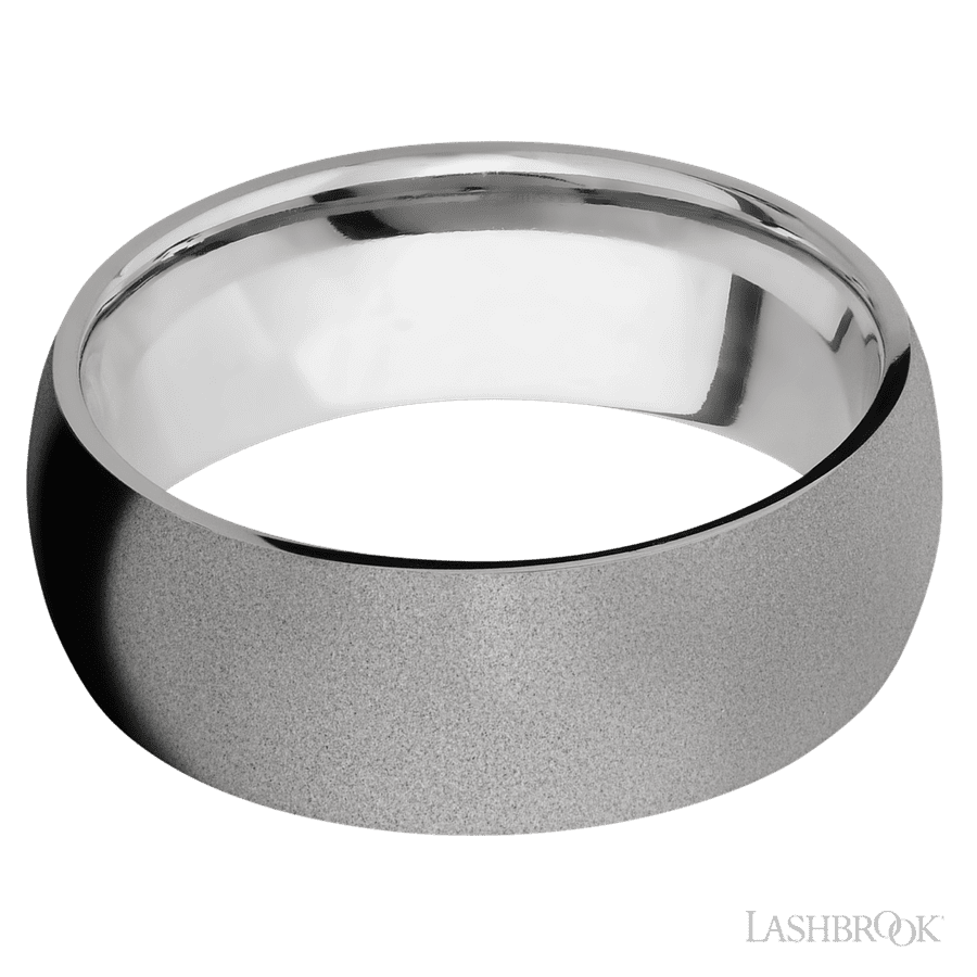 Lashbrook 8mm Domed Titanium Wedding Band