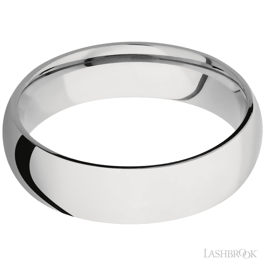 Lashbrook 6mm Domed Cobalt Chrome Wedding Band