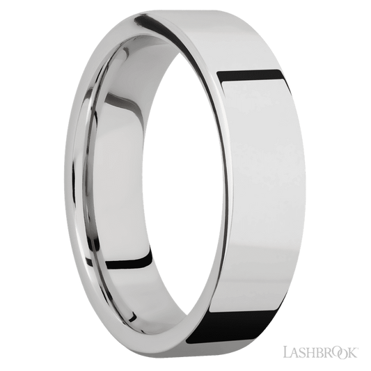 Lashbrook 6mm Flat Cobalt Chrome Wedding Band