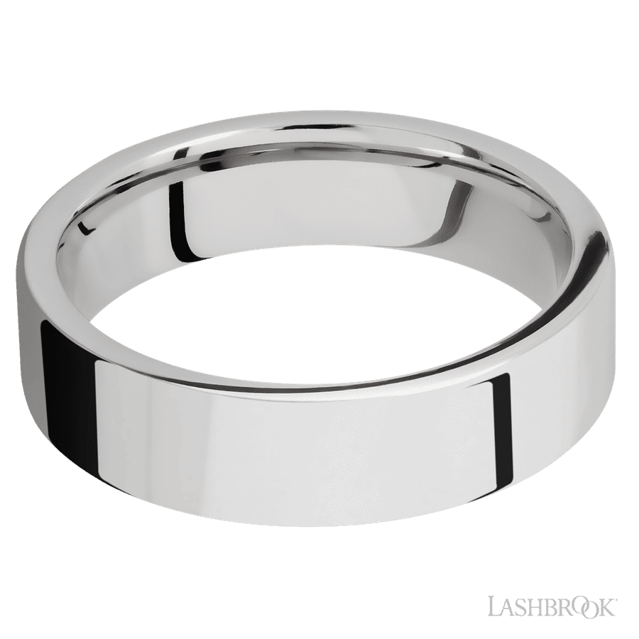 Lashbrook 6mm Flat Cobalt Chrome Wedding Band