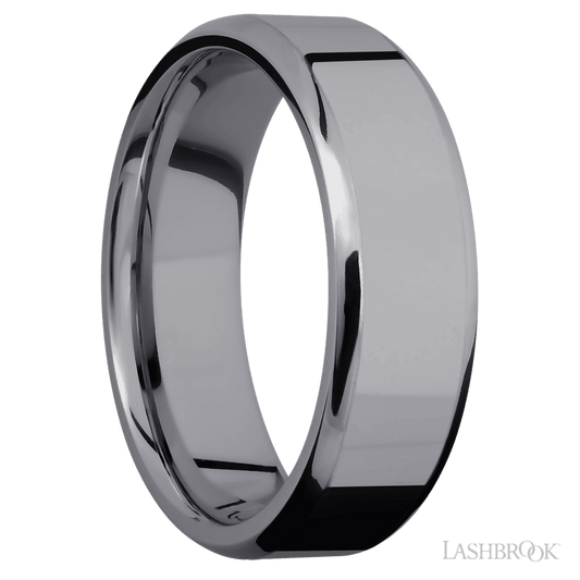 Lashbrook 7mm Beveled Tantalum Wedding Band