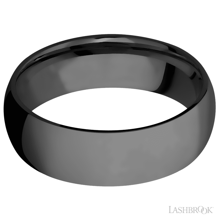 Lashbrook 7mm Domed Zirconium Wedding Band