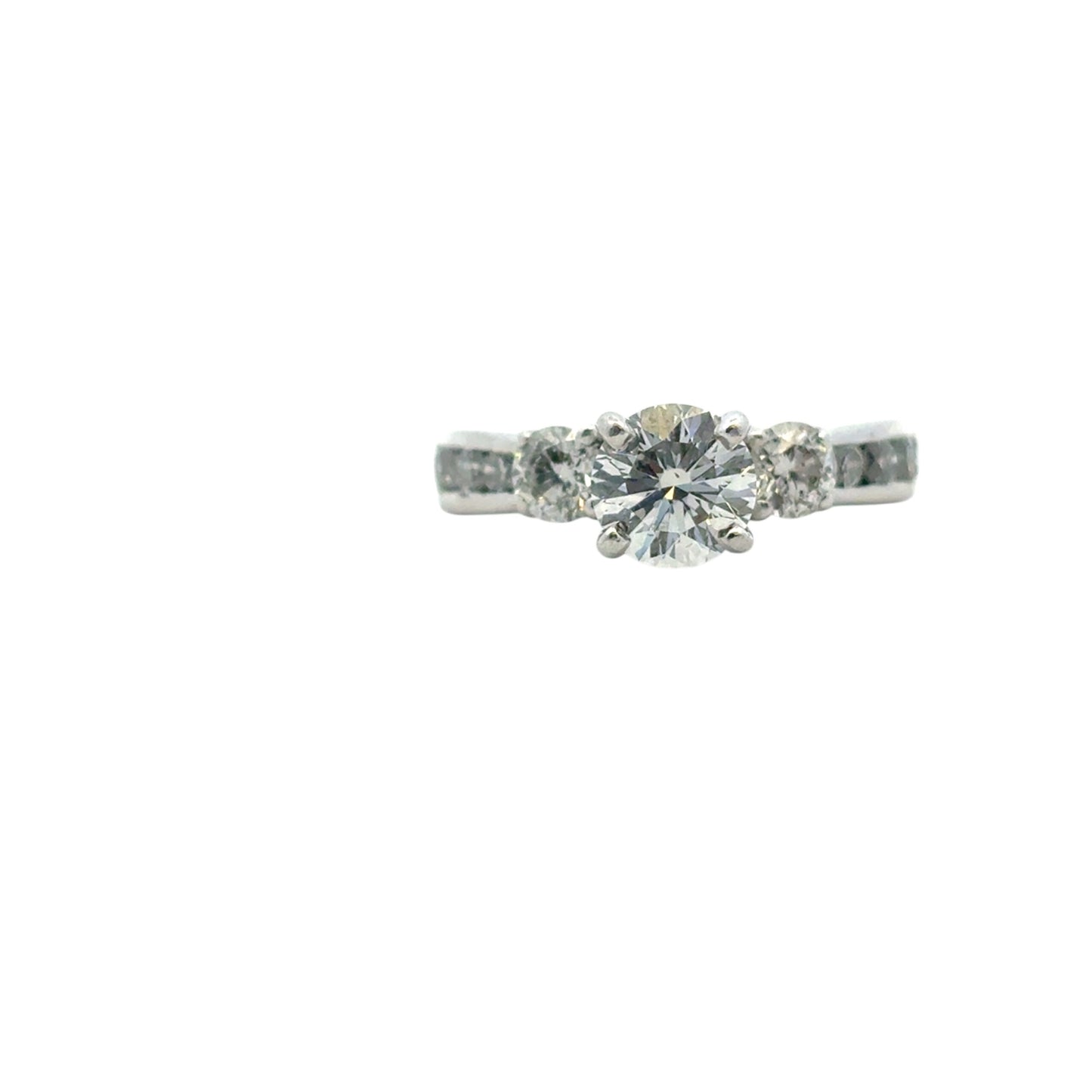 Platinum approx. 1.36ctw Natural Round Diamond Engagement Ring