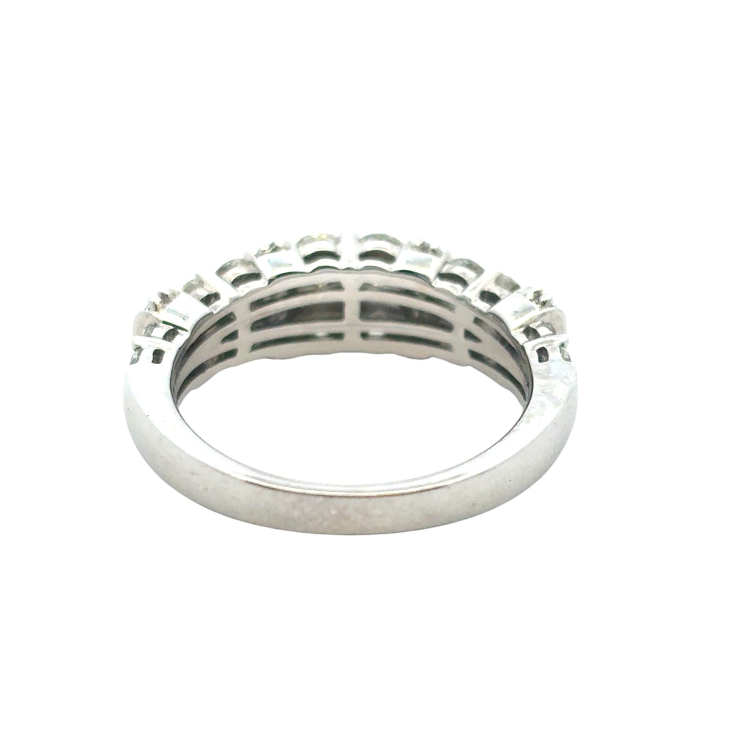 14k White Gold 2 Row approx. 1.43ctw Diamond Ring