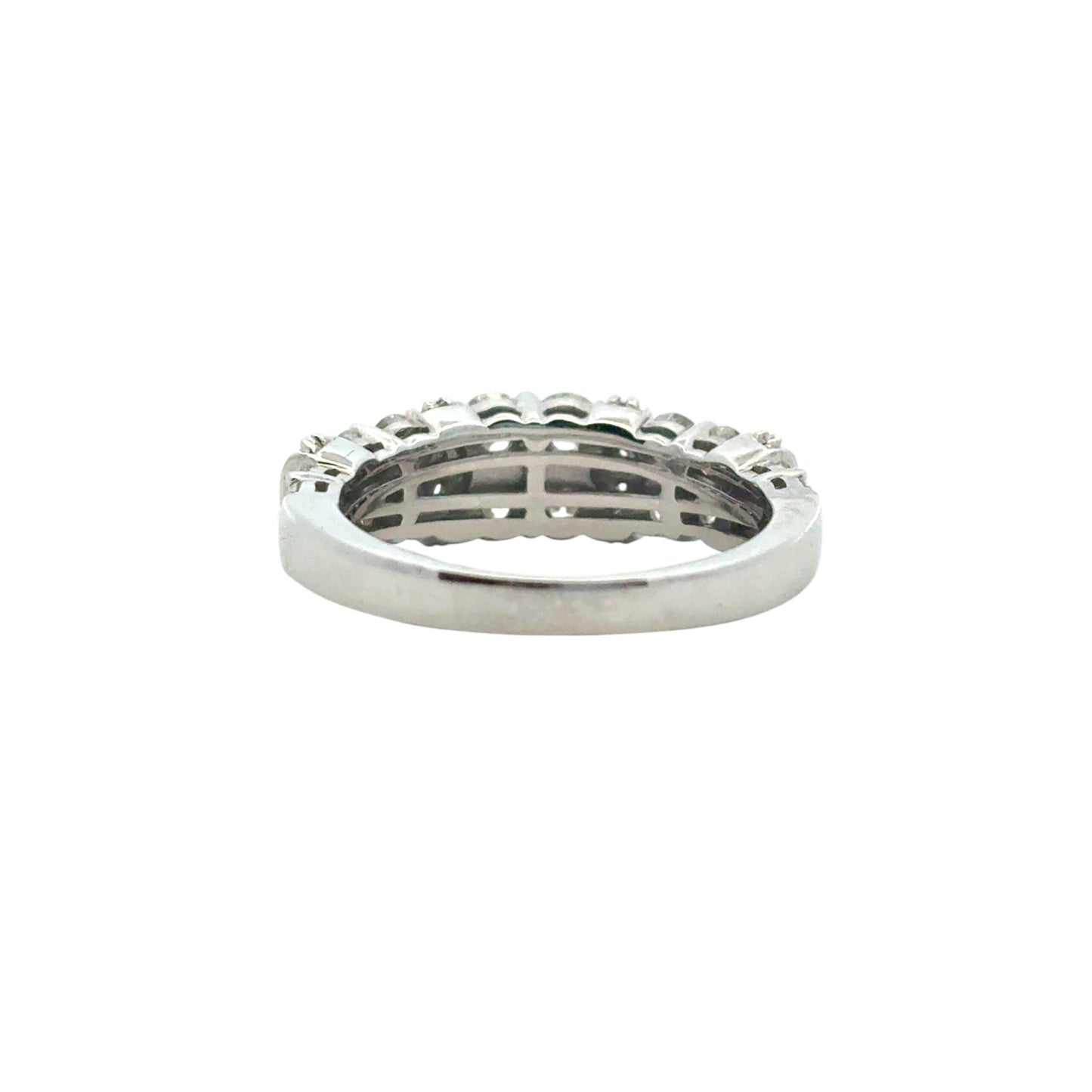 14k White Gold 2 Row approx. 1.43ctw Diamond Ring