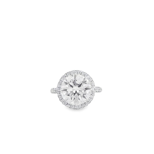 18k White Gold GIA Certified 4.40ct Diamond Engagement Ring