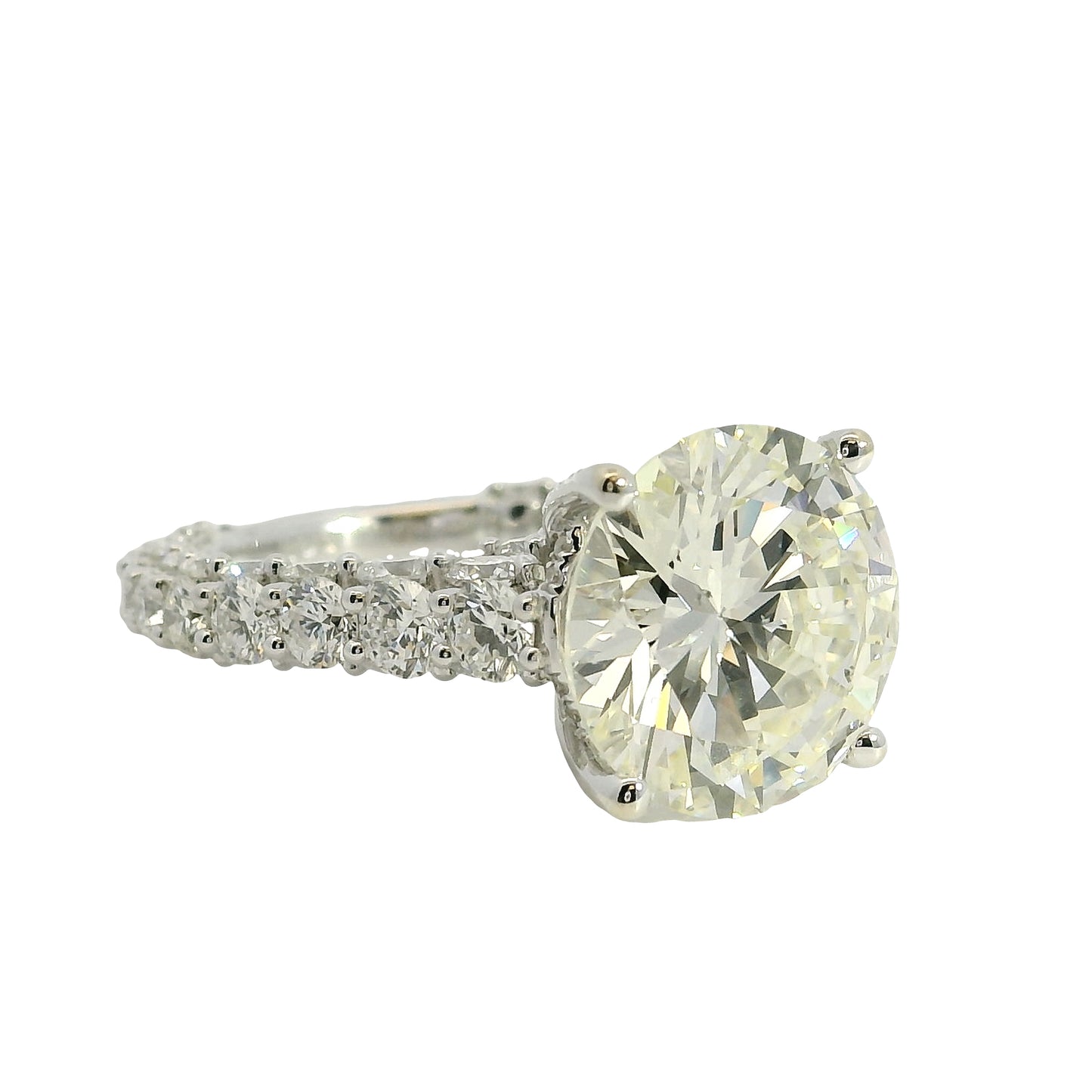 18k White Gold GIA Certified 5.07ctw Diamond Engagement Ring