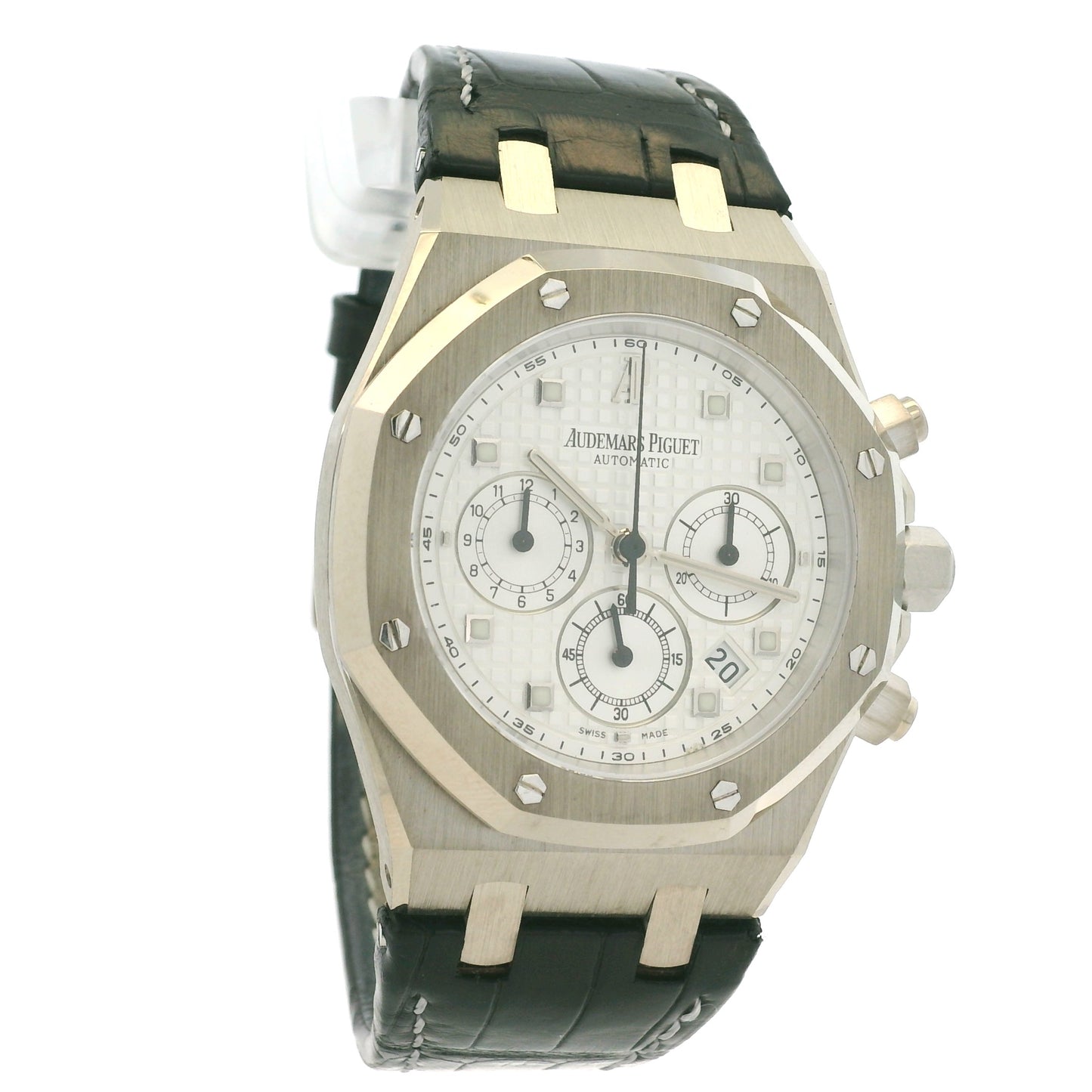 Audemars Piguet 26022BC 39mm Royal Oak Chronograph on Black Leather Watch