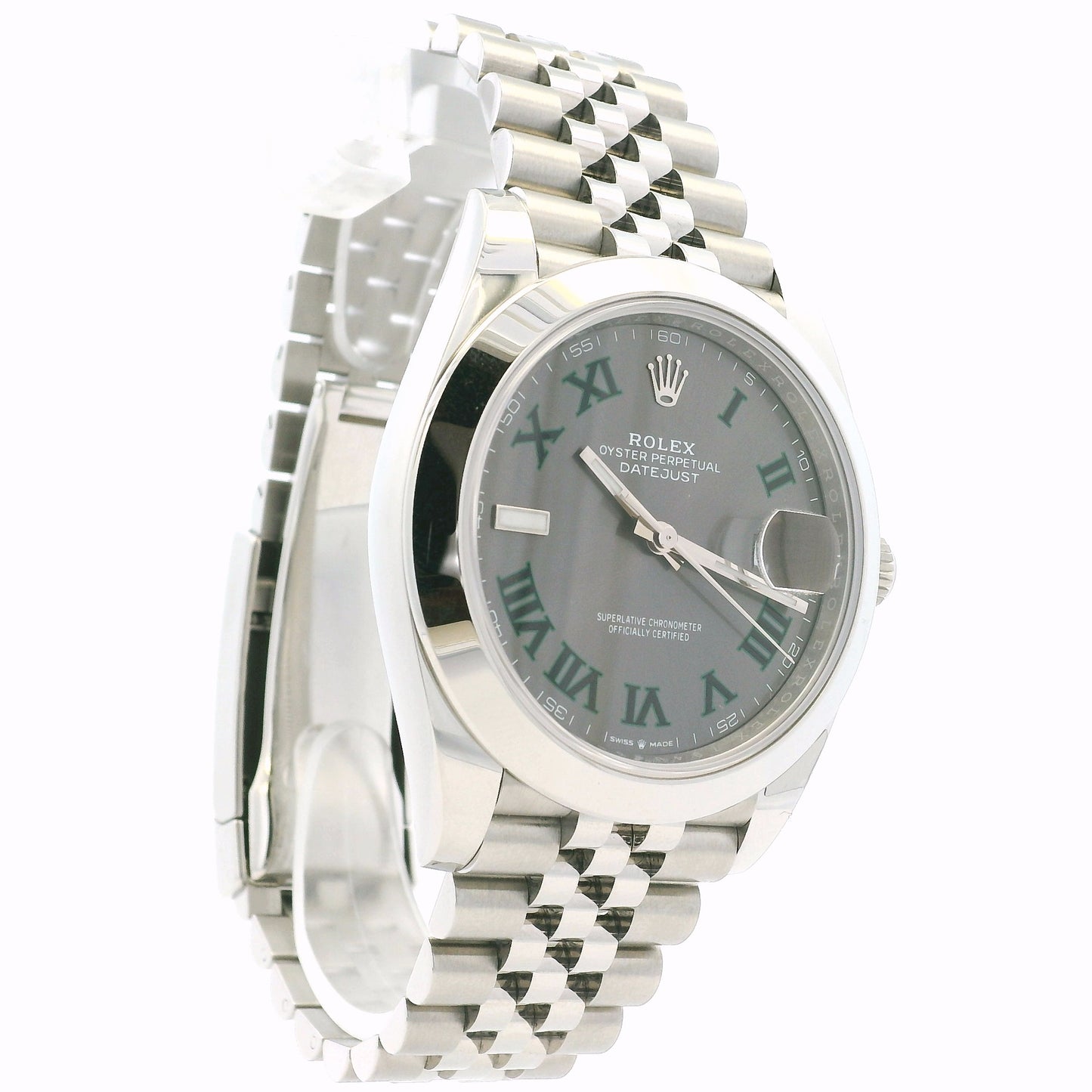 Rolex 126300 Datejust 41mm Wimbledon on Jubilee Bracelet Watch
