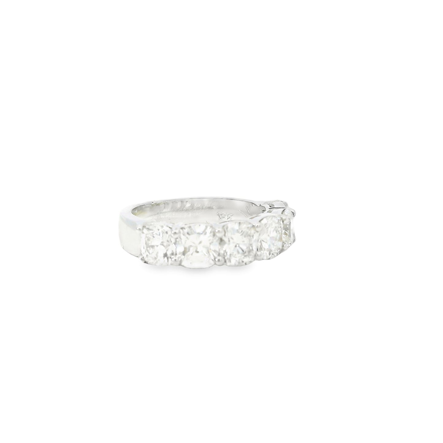 18k White Gold 3.04ct Half Way with 6 Stones Band