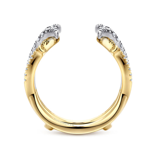 14K White and Yellow Gold Diamond Ring Enhancer — Gabriel & Co. AN12542S-M44JJ