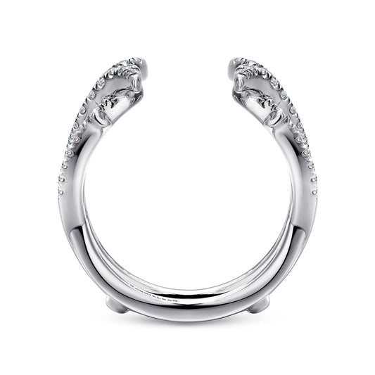 Wide 14K White Gold Diamond Ring Enhancer — Gabriel & Co. AN12542S-W44JJ