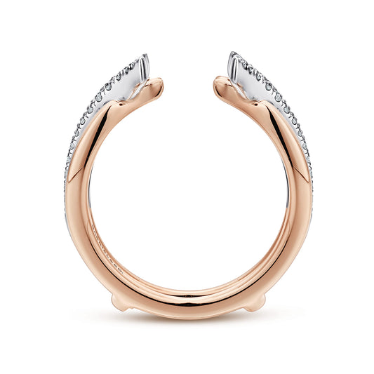 14K White and Rose Gold Diamond Ring Enhancer — Gabriel & Co. AN12545S-T44JJ
