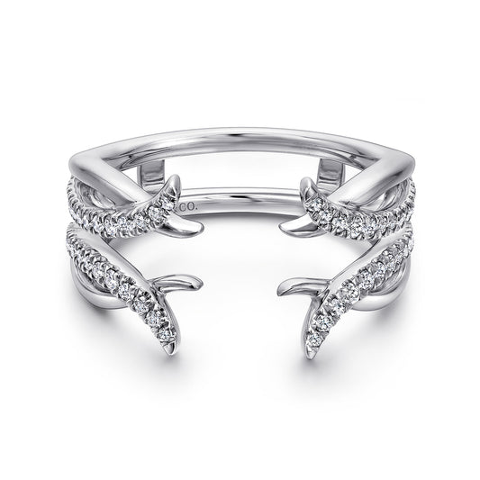 14K White Gold Diamond Ring Enhancer — Gabriel & Co. AN12545S-W44JJ