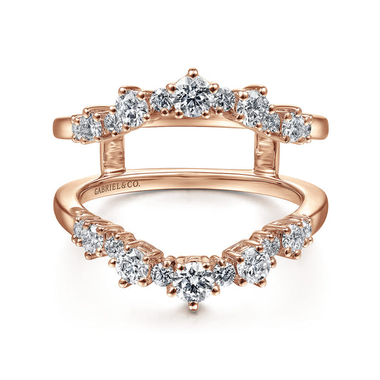 14K Rose Gold Diamond Ring Enhancer — Gabriel & Co. AN14746L-K44JJ