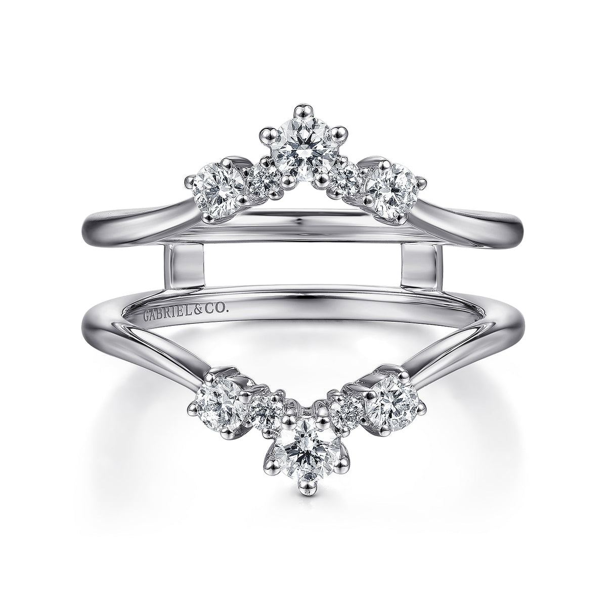 14K White Gold Diamond Ring Enhancer — Gabriel & Co. AN14747S-W44JJ