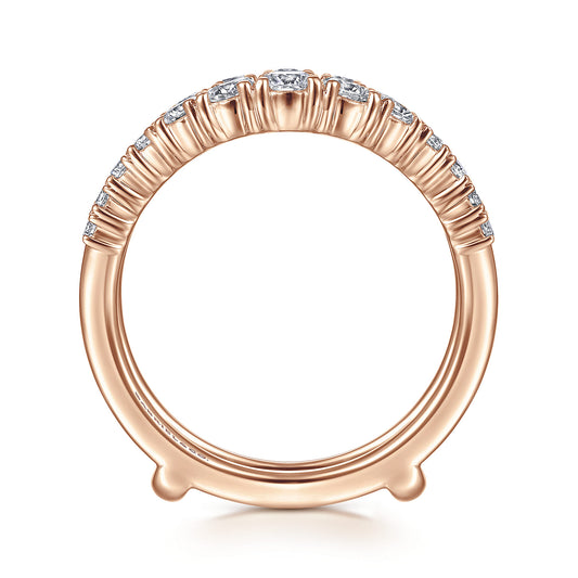 14K Rose Gold Diamond Ring Enhancer — Gabriel & Co. AN14750M-K44JJ