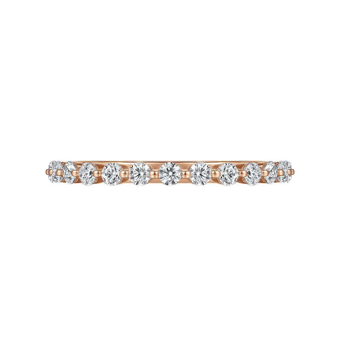14K Rose Gold Single Prong Diamond Anniversary Band — Gabriel & Co. AN15747K44JJ