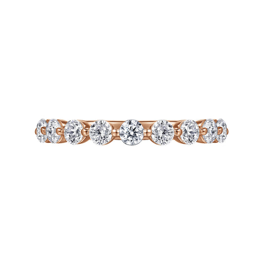 14K Rose Gold Single Prong Diamond Anniversary Band — Gabriel & Co. AN15749K44JJ
