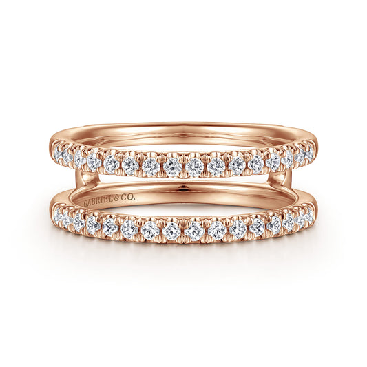 14K Rose Gold Diamond Ring Enhancer — Gabriel & Co. AN15821M-K44JJ