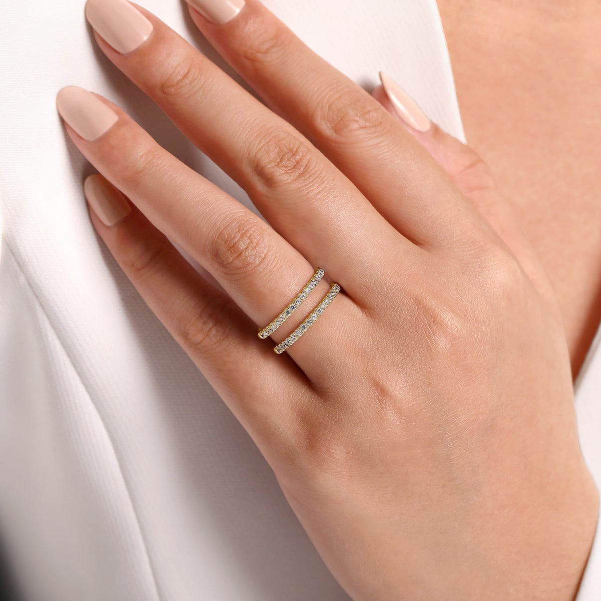 14K Yellow Gold Diamond Ring Enhancer — Gabriel & Co. AN15821M-Y44JJ