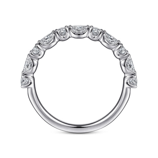 Platinum Marquise and Round Diamond Anniversary Band — Gabriel & Co. AN15974PT4JJ