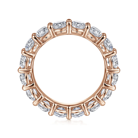 14K Rose Gold Shared Prong Diamond Eternity Band — Gabriel & Co. AN16388-6K44JJ
