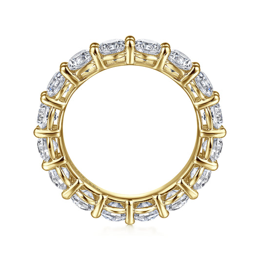 14K Yellow Gold Shared Prong Diamond Eternity Band — Gabriel & Co. AN16388-6Y44JJ